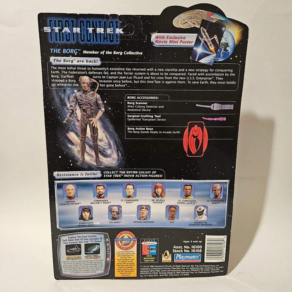 Star Trek First Contact The Borg Action Figure Playmates 16108 New 1996 Movie